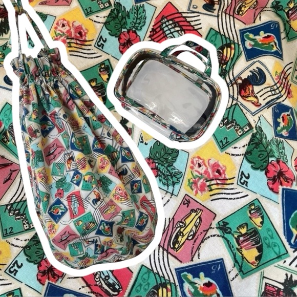 Vera Bradley Handbags - Vera Bradley Mini Ditty Cuban Stamps travel set 2 pieces